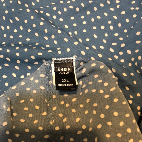 3/$18 PROMO - NWOT Shein Curve Polka Dot Blouse - Sz 2XL - Picture 6 of 6